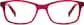 Front view of Rectangle Glasses 102318 in Red thumbnail