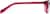 Side view of Rectangle Glasses 102318 in Red thumbnail