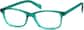 Angle view of Rectangle Glasses 102324 in Green thumbnail