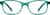 Front view of Rectangle Glasses 102324 in Green thumbnail