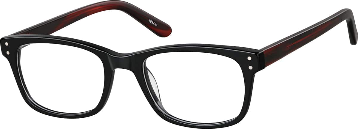 Angle view of Larkspur Eyeglasses 102421 in Black