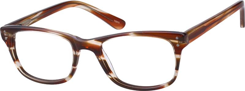 Angle view of Square Glasses 102615 in Brown