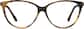 Front view of Cat-Eye Glasses 102725 in Tortoiseshell thumbnail