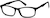 Angle view of Rectangle Glasses 103021 in Black thumbnail