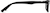 Side view of Rectangle Glasses 103021 in Black thumbnail