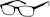 Angle view of Rectangle Glasses 103121 in Black thumbnail