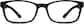 Front view of Rectangle Glasses 103121 in Black thumbnail