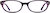 Front view of Oval Glasses 10487217 in Purple thumbnail
