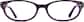Front view of Oval Glasses 10487217 in Purple thumbnail