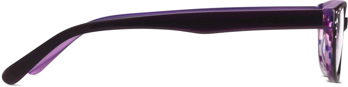 Side view of Oval Glasses 10487217 in Purple