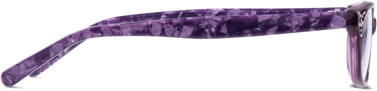 Side view of Oval Glasses 10488117 in Purple