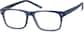 Angle view of Rectangle Glasses 106016 in Blue thumbnail
