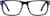 Front view of Rectangle Glasses 106016 in Blue thumbnail