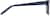 Side view of Rectangle Glasses 106016 in Blue thumbnail