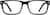 Front view of Square Glasses 106021 in Black thumbnail