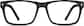 Front view of Rectangle Glasses 106021 in Black thumbnail