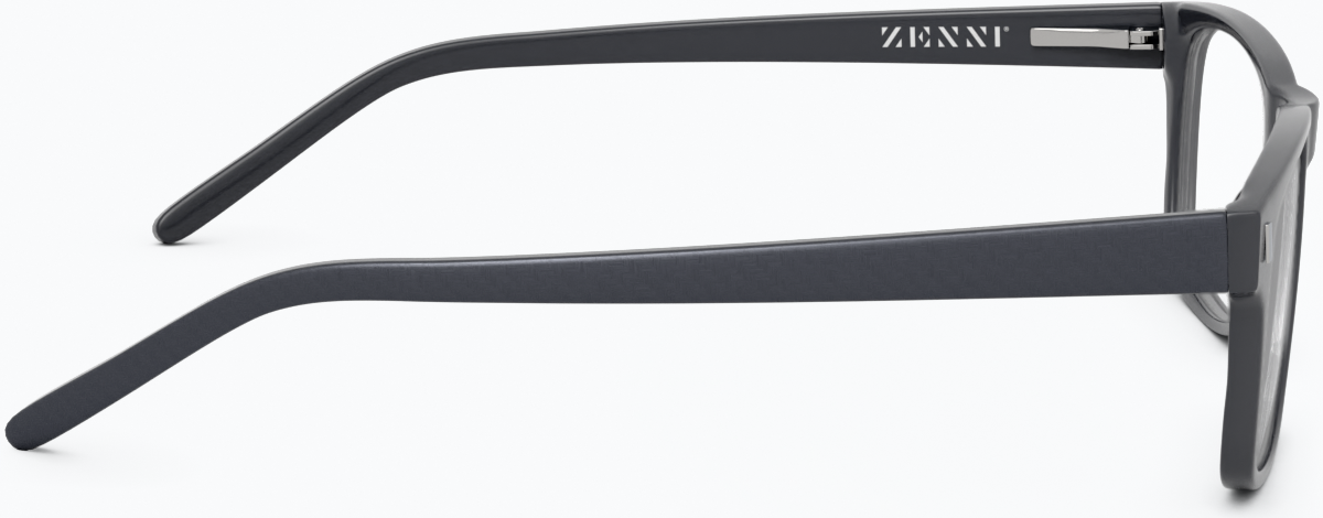 Side view of Rectangle Glasses 106021 in Black thumbnail