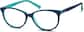 Angle view of Oval Glasses 106116 in Blue thumbnail