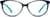Front view of Oval Glasses 106116 in Blue thumbnail