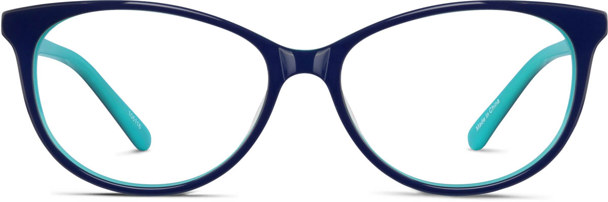 Blue Oval Glasses