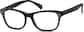 Angle view of Square Glasses 10619021 in Black thumbnail