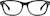 Front view of Square Glasses 10619021 in Black thumbnail