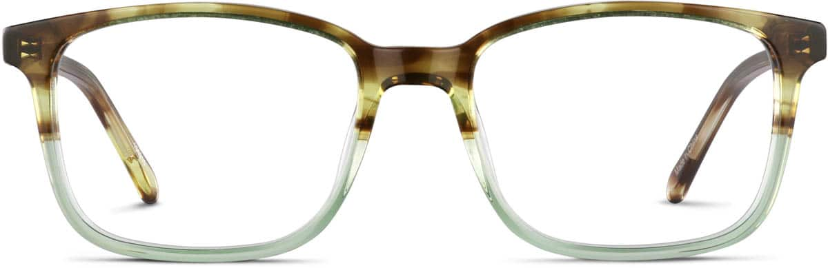 Front view of Square Glasses  106215 in Brown