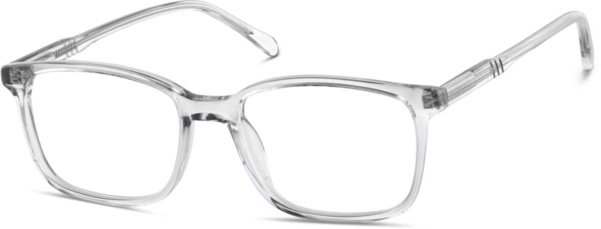 Angle view of Square Glasses  106223 in Mist