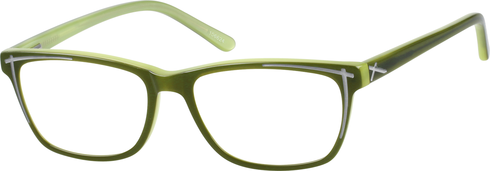 Green Rectangle Glasses #106624 | Zenni Optical