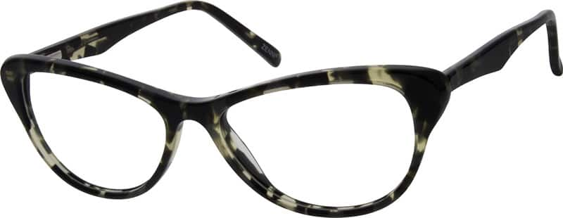 Angle view of Cat-Eye Glasses 106931 in Tortoiseshell