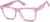 Angle view of Square Glasses 107219 in Pink thumbnail