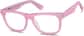Angle view of Square Glasses 107219 in Pink thumbnail
