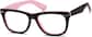 Angle view of Square Glasses 107221 in Black thumbnail