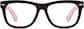 Front view of Square Glasses 107221 in Black thumbnail