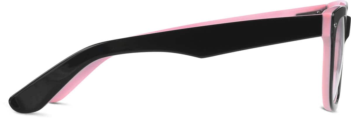 Side view of Square Glasses 107221 in Black