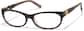 Angle view of Rectangle Glasses 108615 in Brown thumbnail