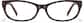 Front view of Rectangle Glasses 108615 in Brown thumbnail