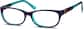 Angle view of Rectangle Glasses 108617 in Purple thumbnail