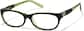 Angle view of Rectangle Glasses 108621 in Black thumbnail