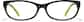 Front view of Rectangle Glasses 108621 in Black thumbnail