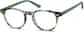 Angle view of Round Glasses 109824 in Green Tortoisehell thumbnail