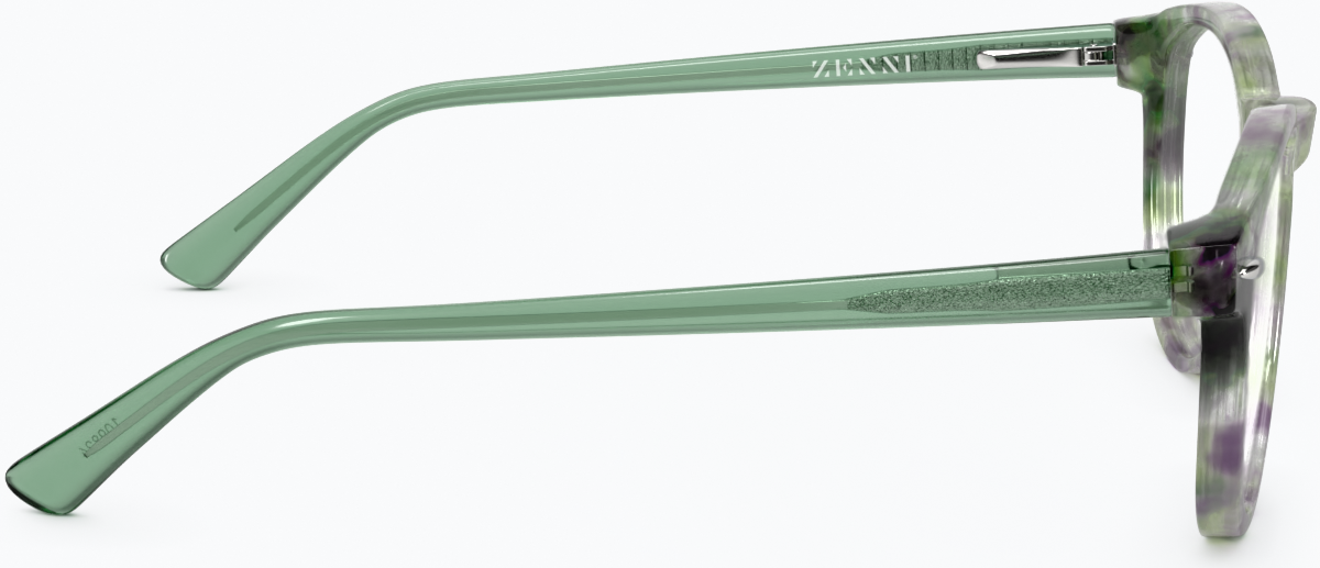 Side view of Round Glasses 109824 in Green Tortoisehell thumbnail