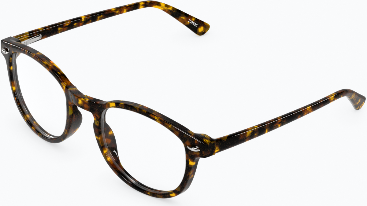 Angle view of Round Glasses 109825 in Tortoiseshell thumbnail