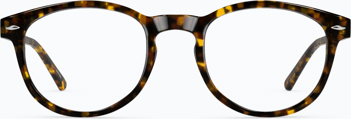 Front view of Round Glasses 109825 in Tortoiseshell thumbnail