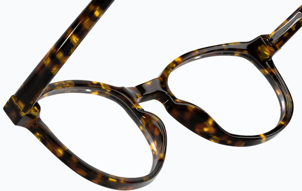 See-through view of Round Glasses 109825 in Tortoiseshell thumbnail