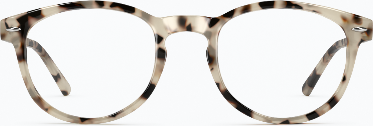 Front view of Round Glasses 109835 in Ivory Tortoiseshell thumbnail