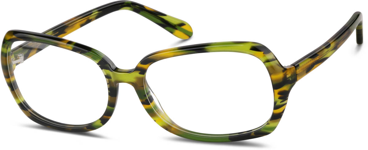 Zenni Womens Oval Prescription Glasses Plastic Full Rim Frame