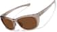 Angle view of Zunnies - Square Sunglasses 1110015 in Brown thumbnail