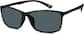 Angle view of Rectangle Sunglasses 1110721 in Black thumbnail