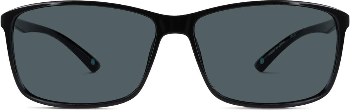 Front view of Rectangle Sunglasses 1110721 in Black